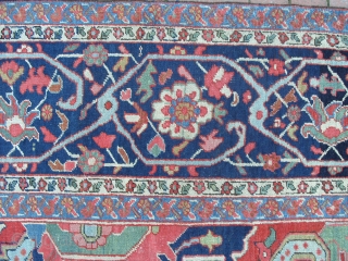 Antique Persian Serapi (Heriz) Carpet, 19 x 13 ft, Excellent Condition, sec half 19th Century. www.rugspecialist.com                 