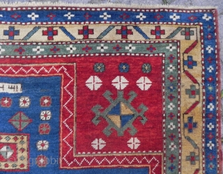 Caucasian Fachralo Kazak Rug, dated 1321 (1903 ad), 152 x 111 cm, Excellent Condition and good pile. pls ask for images of the new acquisitions. www.RugSpecialist.com       