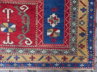 Caucasian Fachralo Kazak Rug, dated 1321 (1903 ad), 152 x 111 cm, Excellent Condition and good pile. pls ask for images of the new acquisitions. www.RugSpecialist.com       