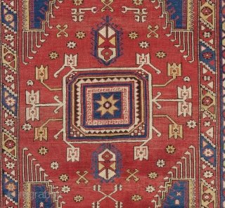 A Fantastic Bergama Rug, West Anatolia, 19th Century, 5'4" x 6'6" (163x198 cm)                    