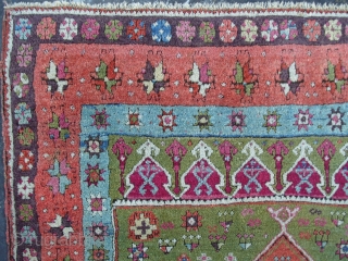 A Splendid East Anatolian Kurdish Rug (Sivas), 62x43 inches (157 x 109 cm),  Ravishing Colours, Very good condition and Full Pile, ca 1870, from a prominent Turkish estate.  www.rugspecialist.com  