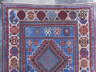 Caucasian Kazak Rug, 1.20 x 2.30 m (3'11" x 7'7"), excellent condition and great colours, second half 19th century. www.rugspecialist.com             