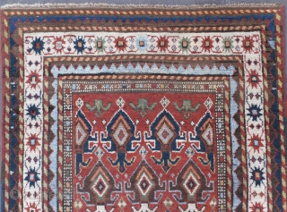 Caucasian Karabagh Runner, 10.8 x 3.5 ft (330x107 cm), sec half 19th century, good condition and great design. www.rugspecialist.com              