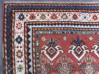 Caucasian Karabagh Runner, 10.8 x 3.5 ft (330x107 cm), sec half 19th century, good condition and great design. www.rugspecialist.com              