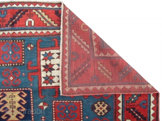 Caucasian Karachov Kazak Rug, 4x6 ft, very good condition and great colours, good pile, late 19th century. www.rugspecialist.com               