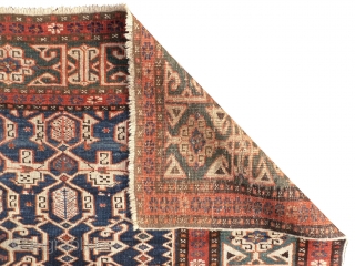 Caucasian Kuba Konaghend Rug with rare Green Kufic Border, 68x51 inches(172x130 cm), sec half 19th cen. www.rugspecialist.com                