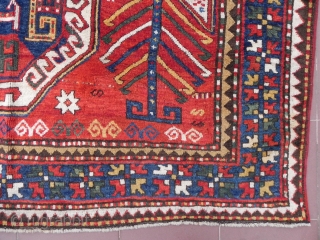 Antique Caucasian Sewan Kazak Rug, 7.8 x 6.5 ft (238x200 cm), 19th Century, good condition. www.rugspecialist.com                 