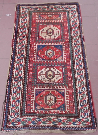 Caucasian Kazak Rug, 255x140cm, Full Pile and excellent condition, 19th century. www.RugSpecialist.com                     