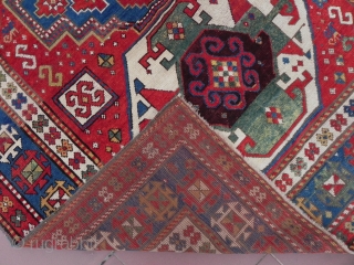 One of 32 New Acquisitions of Antique Caucasian Rugs, A Splendid Triple Medallion Kazak Rug, 230x165 cm, 19th century. www.rugspecialist.com (will be updated soon)         