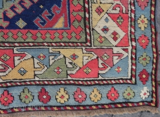 An East Caucasian Runner, 274x105cm (8.9x3.4), Good Condition and splendid colors.                      