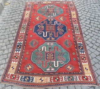 A Large Antique Cloudband Kazak Rug (Chondzoresk) from Southwest Caucasus, 5.4 x 8.9 ft (165 x 271 cm), late 19th Century            