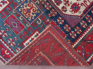 A Splendid Caucasian Karachov Kazak Rug, 233x178 cm, 19th Century, good condition.                     