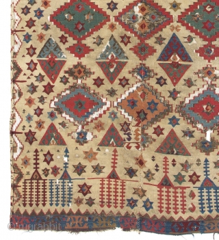 An exceptional and early Central Anatolian Hotamish Kilim. 4.7 x 10.6 Ft - 140x307 cm. 18th Century.

Here is a high resolution image of it: https://drive.google.com/file/d/0Bz7Alnbetq5udnBWYXRua2VDSFU/view?usp=sharing

some other antique rugs in stock: https://drive.google.com/drive/folders/0Bz7Alnbetq5uflB5alRJc1AydUdXOWMxek9BaUx2THFrc1NXNWNhTEg0TGNuOHZrXzM4ZkE?usp=sharing  