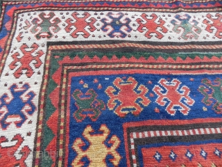 An Early Caucasian Kazak Rug, 4.10x7.9 ft (152x240 cm), first half 19th Century.                    