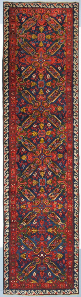 Seichur Runner, 3.7 x 11.6 Ft (110x350 cm), late 19th century. Excellent original condition, full lustrous wool pile, all natural dyes. Provenance: a private collection in England, purchased from Armand Deroyan in  ...