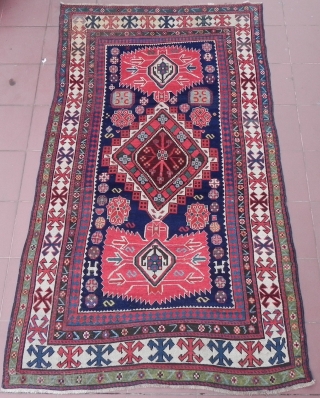 Caucasian Kazak Rug, 8.2x4.7 ft (252x146 cm), 19th Century, Good Condition. www.rugspecialist.com                     