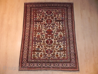 Antique Caucasian Perepedil Rug, 4.7 x 5.6 ft                         