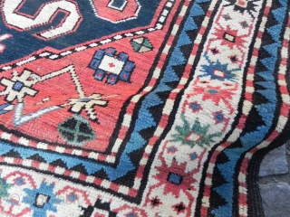 Caucasian Chondzoresk (so called cloudband kazak) Rug from Karabagh Region, late 19th century, good condition. www.RugSpecialist.com                 