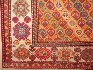 Caucasian Kazak Rug, 5.9x4.3 ft (178x132 cm), 19th Century, as found. Gallery: Binbirdirek Mah, Peykhane Cd, Ucler Sk, Ersoy Han, 48/2, Sultanahmet, Istanbul, 34122, Turkey. Collecting, Buying, Selling, Appraising, Conserving and Restoring  ...