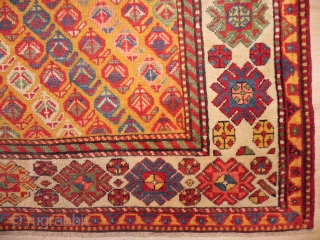 Caucasian Kazak Rug, 5.9x4.3 ft (178x132 cm), 19th Century, as found. Gallery: Binbirdirek Mah, Peykhane Cd, Ucler Sk, Ersoy Han, 48/2, Sultanahmet, Istanbul, 34122, Turkey. Collecting, Buying, Selling, Appraising, Conserving and Restoring  ...