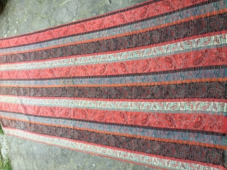 Large antique Persian Termeh shawl Cm.135x280.Over all in good condition,some small holes.                     