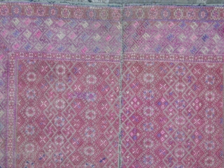 Beautiful Zhuang baby blanket,In good condition,delicate silk embroidery on cotton,cm.61x62                       
