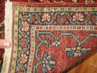 Antique Persian Sarouk Ferehan Mat, 1'10'' x 2'7'' . Full Pile Condition, Great texture and patina

https://jdorientalrugs.com/19th-century-sarouk-ferehan-rug/id/9115                 