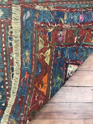 Antique Small Soumac. Details below

https://jdorientalrugs.com/antique-soumac-rug/id/9693                            