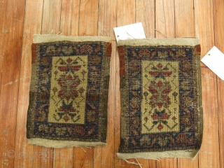 pair of small balouch rugs measuring  9'' x 12' respectively                      