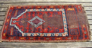 Small Eastern Anatolian? Prayer rug. 27X52 inches or 69X132 Cm. All intact with localized wear.                  