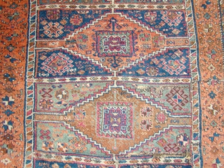 Anatolian Yoruk rug with generally good pile, opened up creases as shown. 52"X87"....132X221 Cm.                   