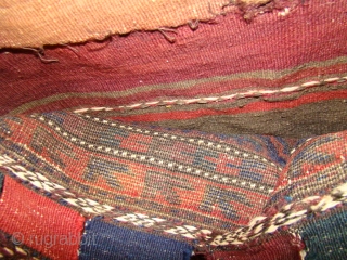 Complete Baluch Bag with some wear and oxidation. Size:26X53 inches 135X66 cm                     