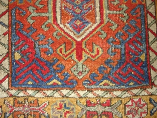 Central Anatolian Turkish Yastik. Great colors. 2X3.5 or 61X104 Cm.                       