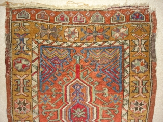 Central Anatolian Turkish Yastik. Great colors. 2X3.5 or 61X104 Cm.                       