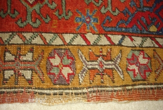 Central Anatolian Turkish Yastik. Great colors. 2X3.5 or 61X104 Cm.                       