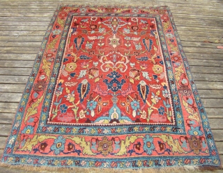 Charming small Bijar. 4'5"X6'5".... 135X195 Cm. Great shape, needs a good bath.                     