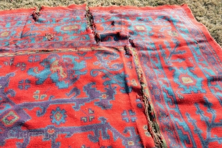 Antique Ushack Carpet for restoration. Dragons. Size: 13'X17'  396x520 cm
                      