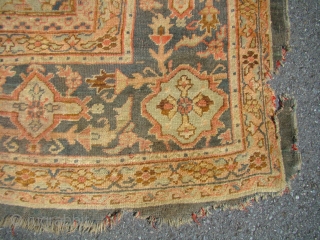 Large antique Ushak carpet 13'X17'9" ... 394X541 cm.                         