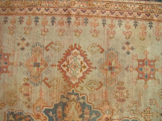 Large antique Ushak carpet 13'X17'9" ... 394X541 cm.                         