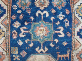 An early Shahsevan runner. The bird is trying to get out! 35" X 11'                   