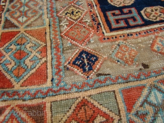 Antique Anatolian Turkish rug with wear, oxidized brown. Very floppy and soft....49"X88" OR 125X225 Cm                  