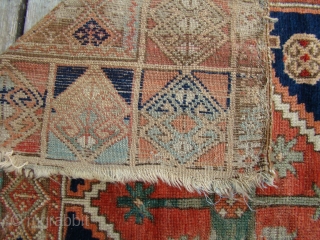 Antique Anatolian Turkish rug with wear, oxidized brown. Very floppy and soft....49"X88" OR 125X225 Cm                  
