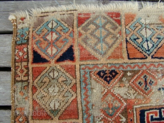 Antique Anatolian Turkish rug with wear, oxidized brown. Very floppy and soft....49"X88" OR 125X225 Cm                  