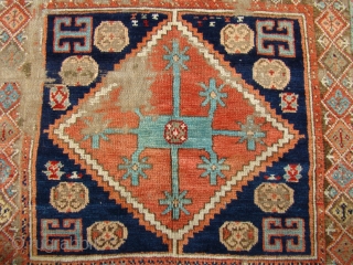 Antique Anatolian Turkish rug with wear, oxidized brown. Very floppy and soft....49"X88" OR 125X225 Cm                  