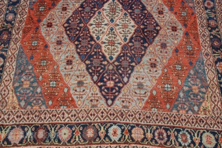 Kurdish Kelleh, Long Rug, Carpet with good pile and some small holes as shown. Wool foundation. Size: 5'7"X10'6" OR 170X320 cm            