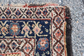 Kurdish Kelleh, Long Rug, Carpet with good pile and some small holes as shown. Wool foundation. Size: 5'7"X10'6" OR 170X320 cm            