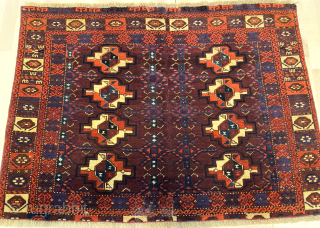 Antique Turkmen Arabaci -Cm 0.95 X 0.70- 19Th Century Fragment - Natural colors 
Silk & Wool

                 