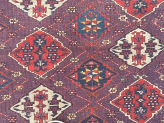 Antique Turkman Main Carpet Chodor -cm 2.85 x 2.05- 19th century
All Natural colours - To be repaired & has old restaurations
Soft wool rug
for more info
info@anatoliantappeti.com
sadettinufuklar@gmail.com
        