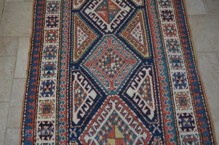 Nice early Shirvan runner.  Measures 9'11" x 44".  Great colors, wonderful condition.                   