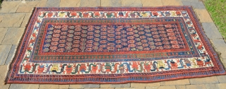 Southwest Persian Luri (?) Carpet, measures 7'9" x 4'.  Multiple borders, wonderful, vibrant colors.                  